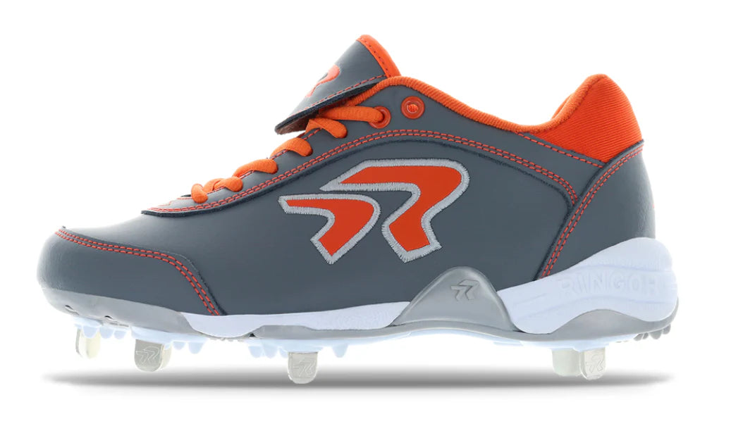 Spike Shoes - Women's Dynasty 2.0 by Run2Day - Charcoal-Orange