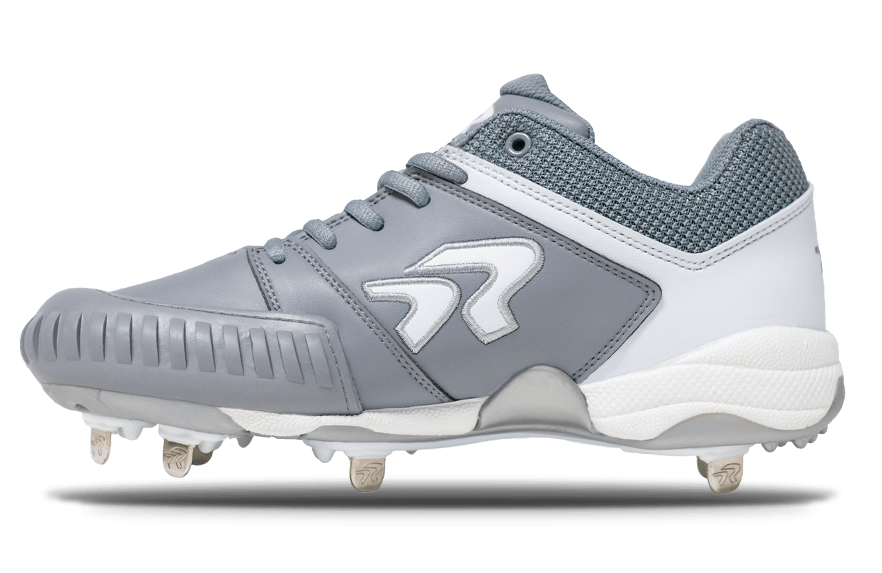 Softball Spikes - Women's Wide Flite with Pitching Toe Run2Day - Charcoal