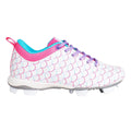 Softball Cleats for Girls - Lightweight Comfortable Fit Run2Day - White/Pink/Purple
